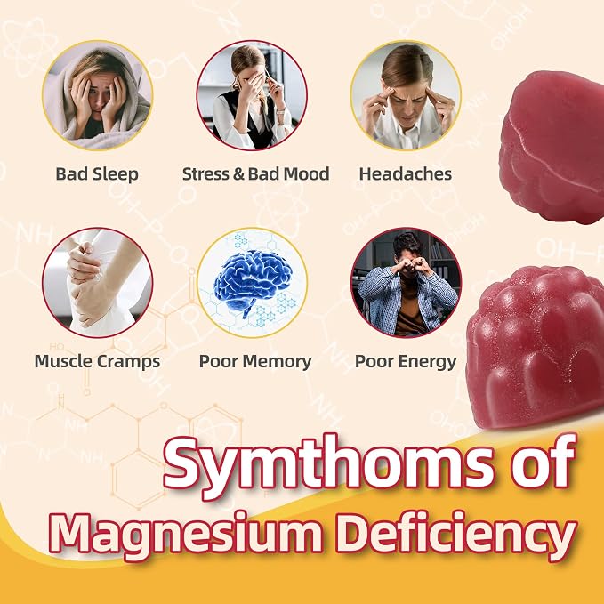 90 Count Magnesium Glycinate Gummies 400mg w/Ashwagandha Supplement - Image 3