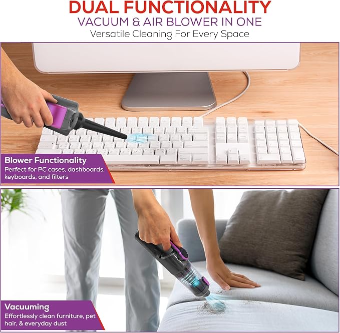 Car Vaccum Cleaner - 2 in 1 Handheld dustbuster - Image 6