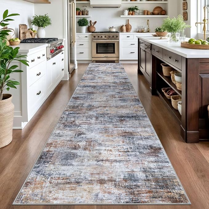 IOHOUZE Abstract Runner Rug 3x16 Ft Washable Runners - Image 2