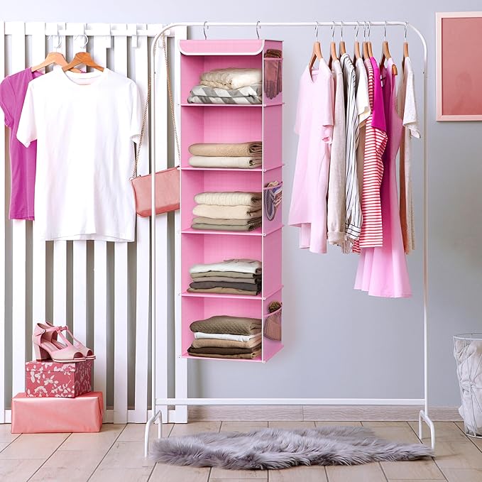Simple Houseware 5 Shelf Hanging Closet Organizer - Image 5