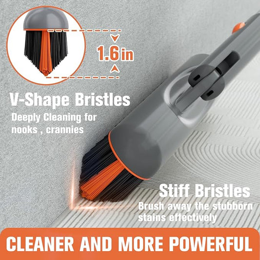 Eazer 53‘’ Grout Brush with Long Handle, 180°Rotation Tile Grout Cleaning Tool - Image 2