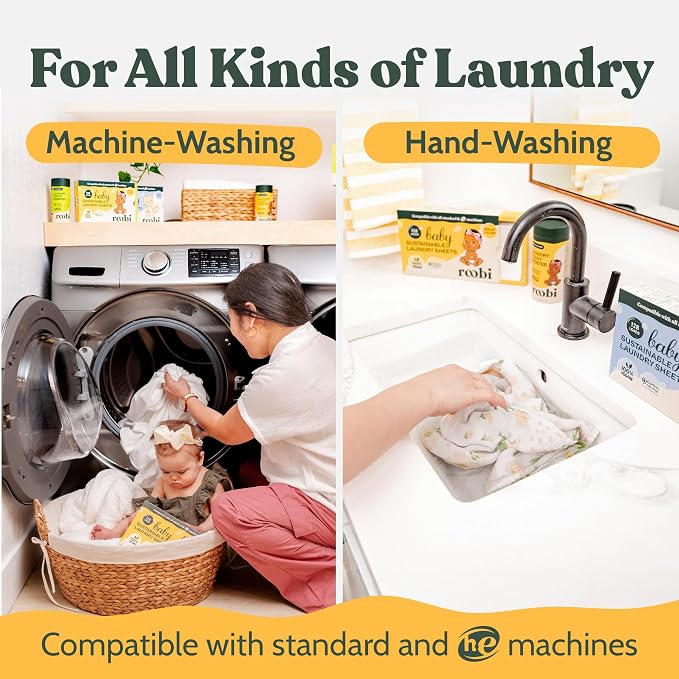 Roobi Baby Laundry Detergent Sheets. Specially Formulated - Image 7