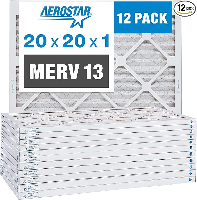 Aerostar 20x20x1 MERV 13-12 Count by AirFiltersDelivered