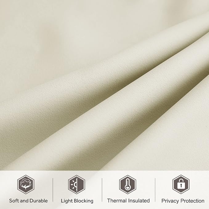 RYB HOME Bedroom Curtains 84 Inches Long Kids Curtains Blackout Window Drapes - Image 6