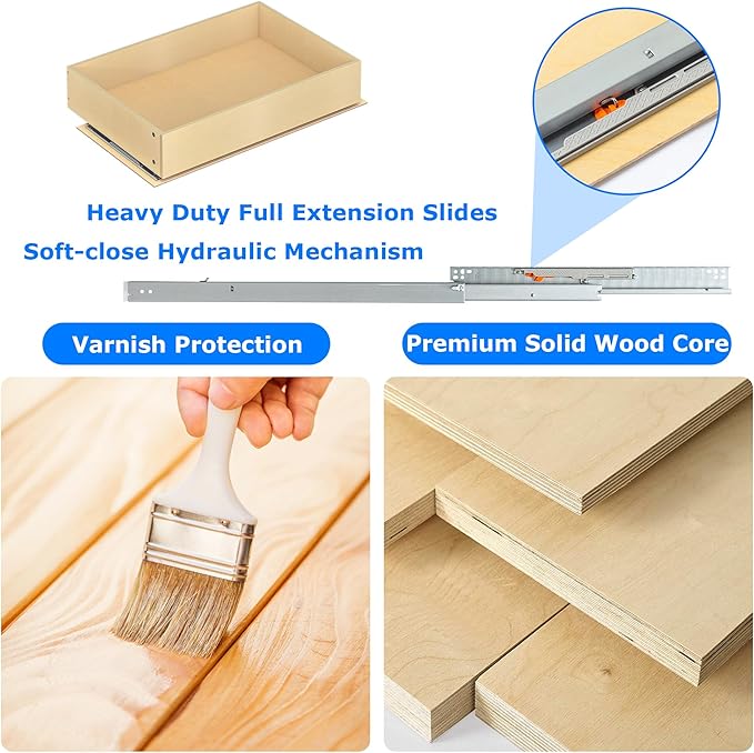 WelFurGeer Soft Close Pull Out Cabinet Organizer, Smooth Slide-Out Shelf - Image 5