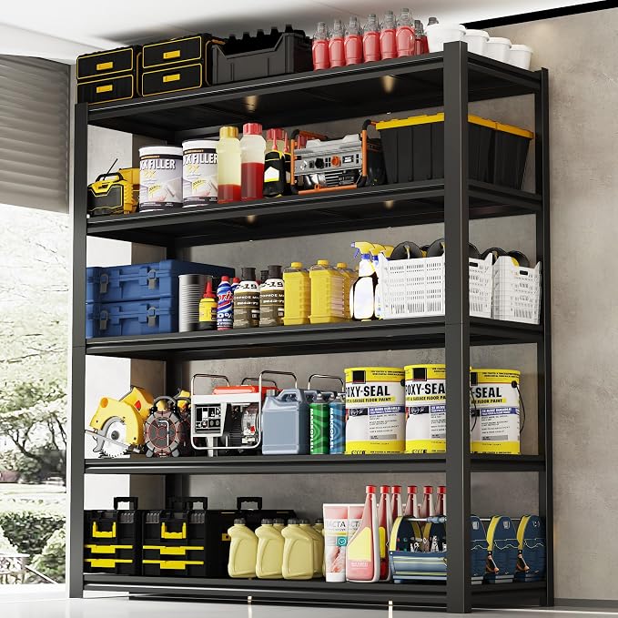 84“H Garage Shelving Heavy Duty Storage Shelves 3000 LBS Adjustable 5 Tier by Howzone