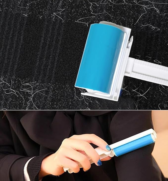 Reusable Portable Lint Roller 2 Pack, Washable Sticky Lint Roller Travel Pet - Image 2