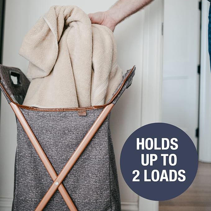 CleverMade Collapsible Laundry Hamper X-Frame Laundry Basket - Image 5