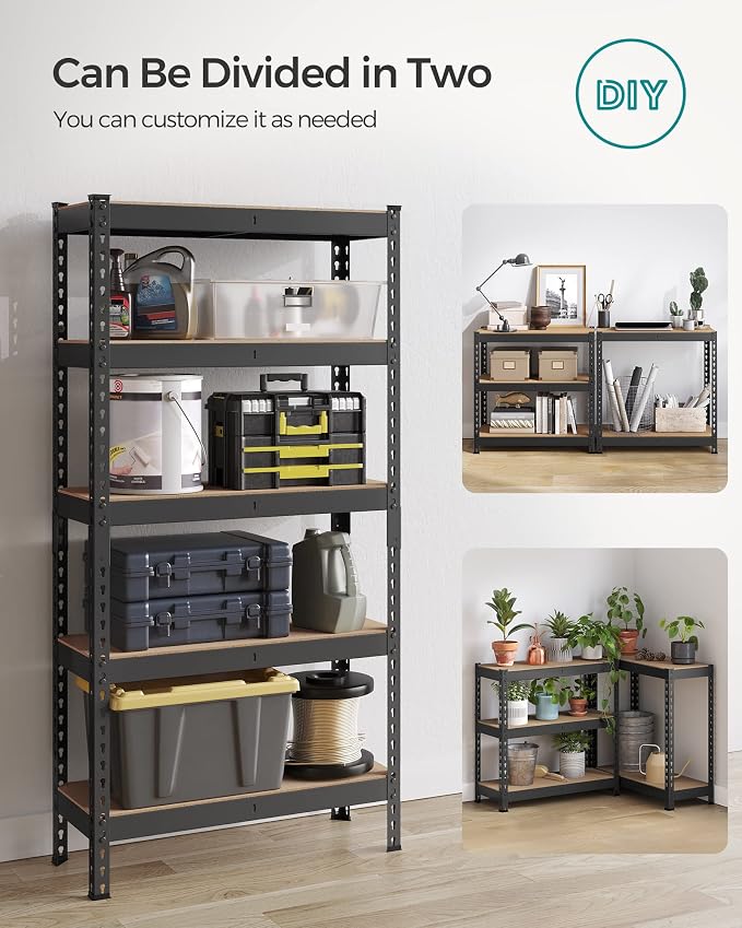 SONGMICS 5-Tier Storage Shelves, Load 2310 lb, Boltless Assembly, Adjustable - Image 7