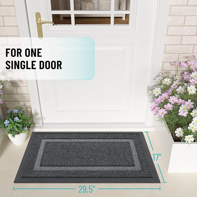 OLANLY Front Door Mat Indoor Outdoor Entrance, Waterproof All-Season, - Image 2