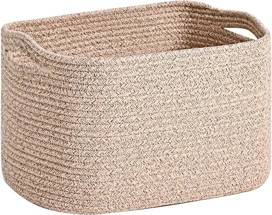 Woven Cotton Rope Storage Basket by ICERZCZ