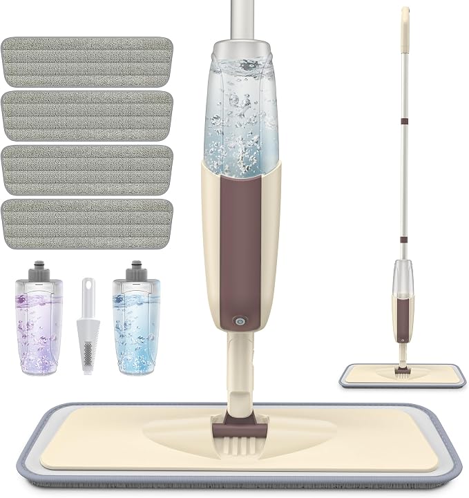 HOMTOYOU Spray Mop for Floor Cleaning: Wet Mop by HOMTOYOU