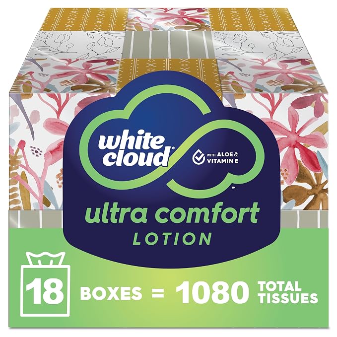 White Cloud Ultra Comfort Lotion 3-Ply Facial Tissue by WhiteCloud