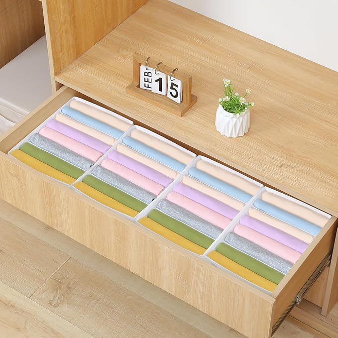 4 Packs T-shirt Drawer Organizers - Image 6