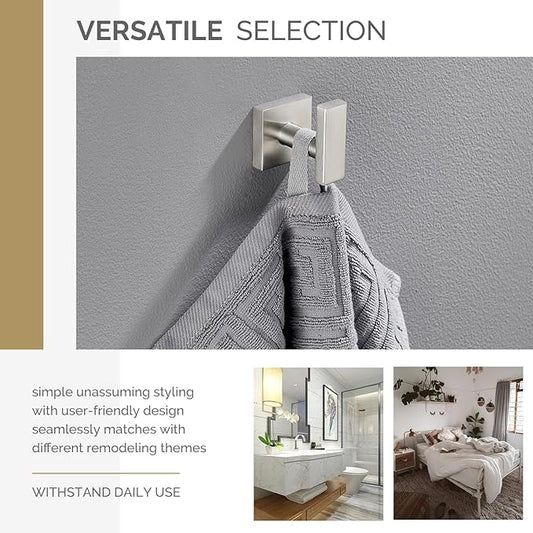 Angle Simple Bathroom Towel Hook, SUS304 Stainless Steel Single Shower Towel - Image 2