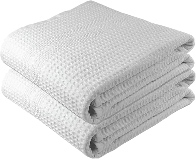 GILDEN TREE Waffle Bath Sheet Large Bath Towels Quick Dry Thin Body Towels by GildenTree