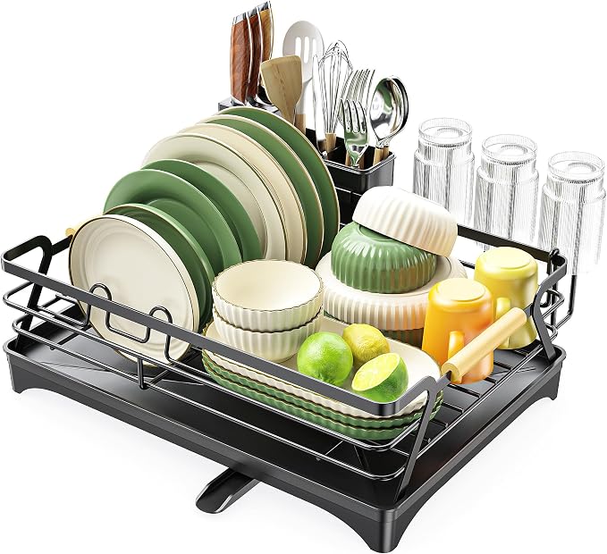 Epicano Dish Drying Rack for Kitchen Counter, Space-Saving Dish Rack, Rustproof - Image 8