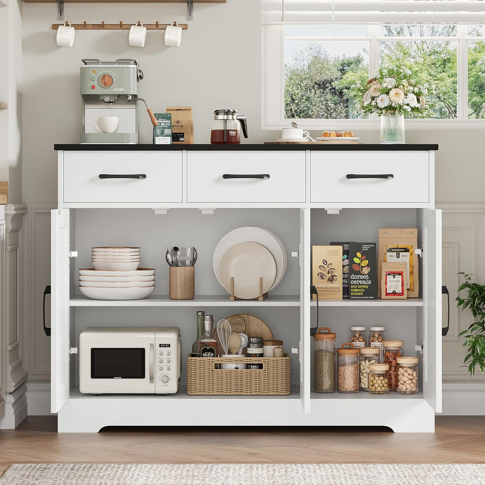 HOSTACK Kitchen Buffet Cabinet with Storage, Sideboard Coffee Bar