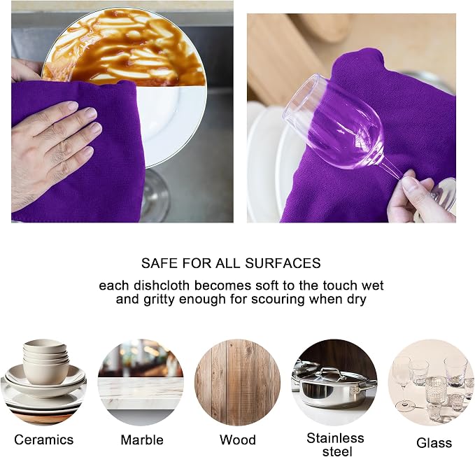 kimteny 13x28 Inches Kitchen Cloth Dish Towels, 400 GSM Premium Dishcloths - Image 3