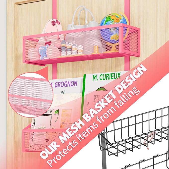 Over The Door Hooks Organizer, Coat Rack Over The Door Storage Hanger Towel Rack - Image 5