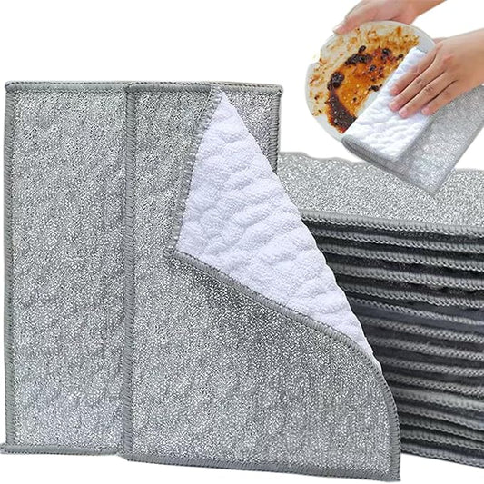 New Scratch-Resistant Multi-Functional Metal Wire Dish Cloth, Double-Sided by Unknown