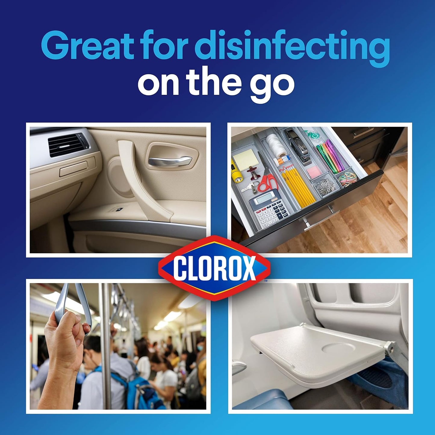 Clorox Disinfecting Wipes, Bleach Free Cleaning Wipes, Household Essentials, Dorm Room Essentials, 75 Wipes, Pack Of 3, Fresh Scent (Package May Vary)