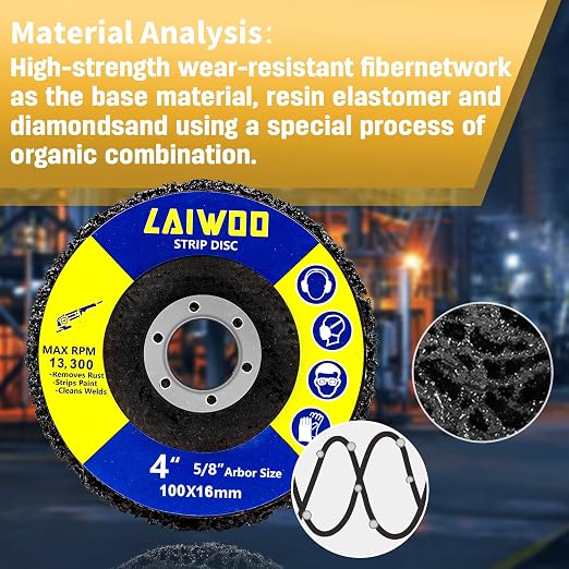10 Pack Strip Disc Wheel for Angle Grinders Stripping Wheel, Paint Stripping - Image 3