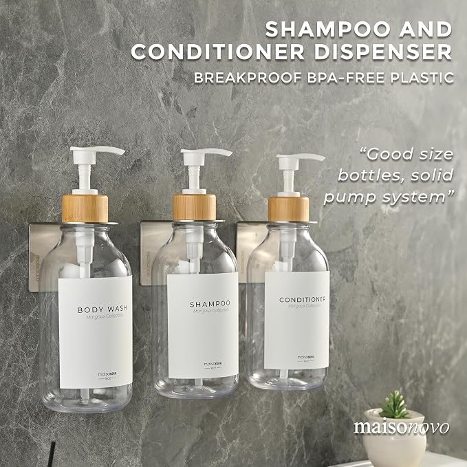 MaisoNovo Shampoo and Conditioner Dispenser - Image 3