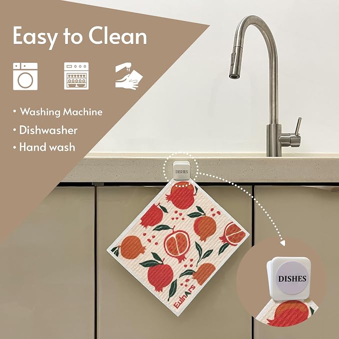 Swedish Dishcloths for Kitchen, 8 Pack Reusable Paper Towels - Image 3