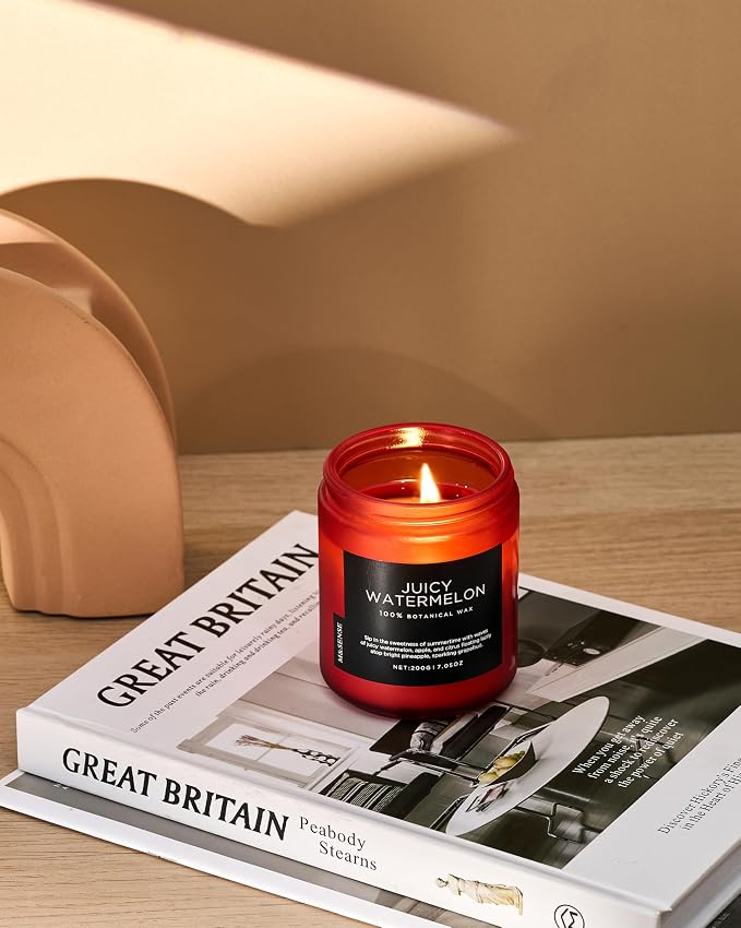 M&SENSE Juicy Watermelon Scented Candle, 7.05oz 50 Hours Clean Non Toxic - Image 7