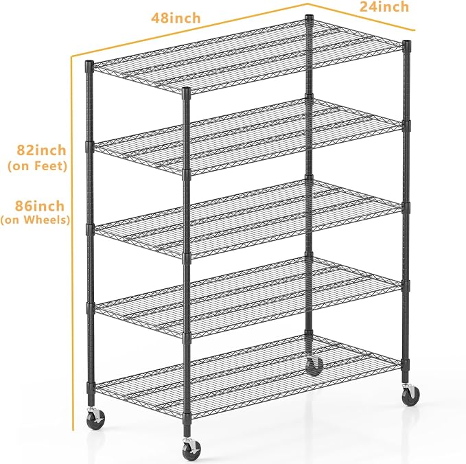 Himimi 5 Tier Wire Shelving