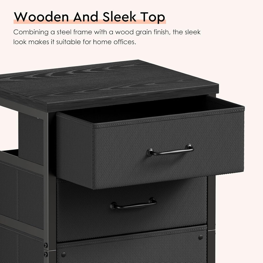 Maihail 3 Drawer File Cabinet on Wheels Fits A4 Size for Home Office