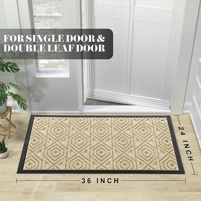 Yimobra Door Mat, Outdoor Indoor Entrance Welcome Mat, Heavy Entry Front Door - Image 2