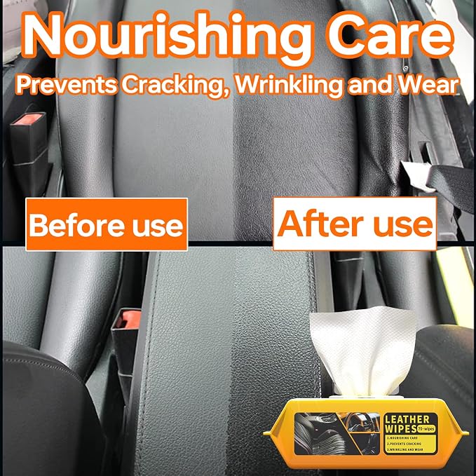 Car Wipes Extra Large 8" x 8" Car Interior Cleaning Wipes Leather Wipes - Image 6