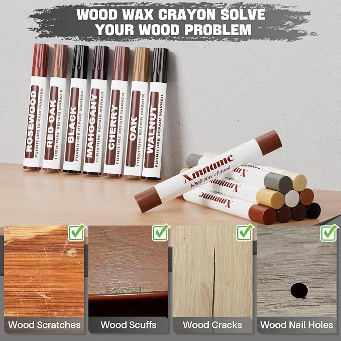 Wood Filler Sticks, Wax Sticks for Furniture Markers Repair Any Scratches - Image 2