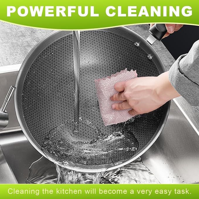 12 Pcs Multipurpose Wire Dishwashing Rag, Upgraded Double-Layer Non-Scratch - Image 6