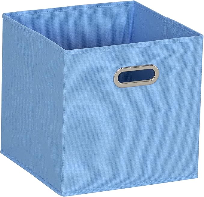 Household Essentials, Light Blue 6 Pack Fabric Storage Bins - Image 5