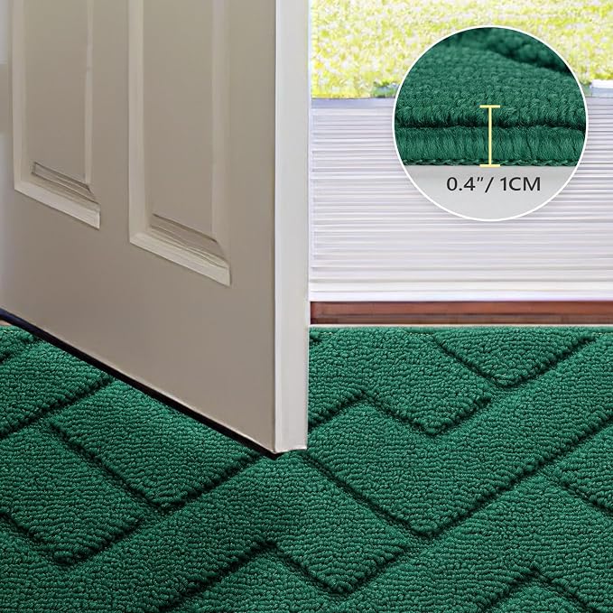 hicorfe Indoor Door Mat, Non Slip Door Mats, Absorbent Resist Dirt Entrance - Image 4