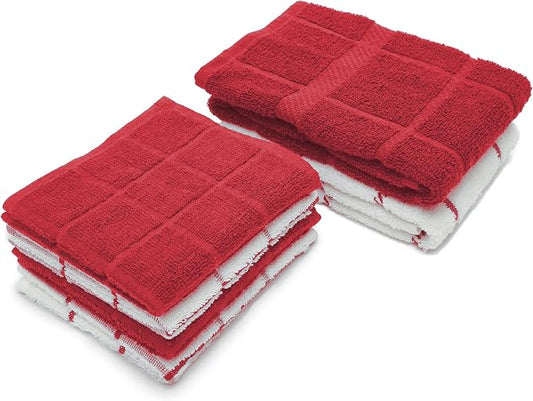 100% Cotton Kitchen Towels and dishcloths Sets, Super Soft & Absorbent by Ecotribe