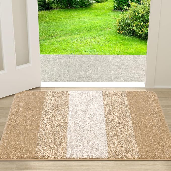 Kitinjoy Indoor Outdoor Door Mat, 30x17 Non-Slip Absorbent Dirt Trapper by Kitinjoy
