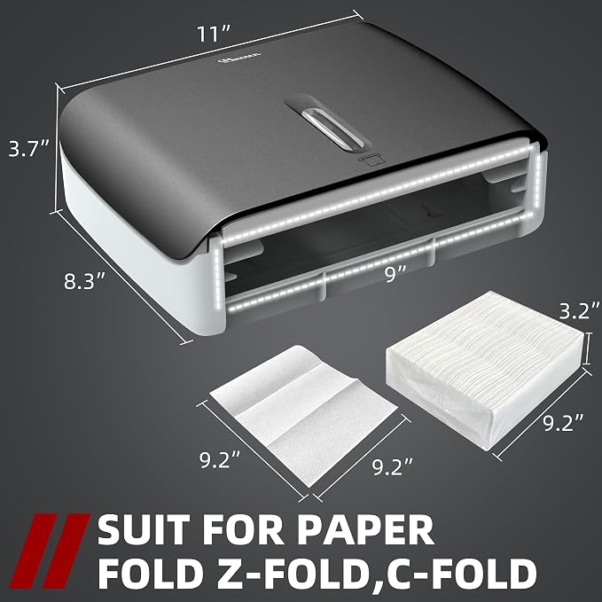 Trifold Paper Towel Dispenser Black Pearl Premium Grade 10⅞” Length X 8¼” High - Image 6