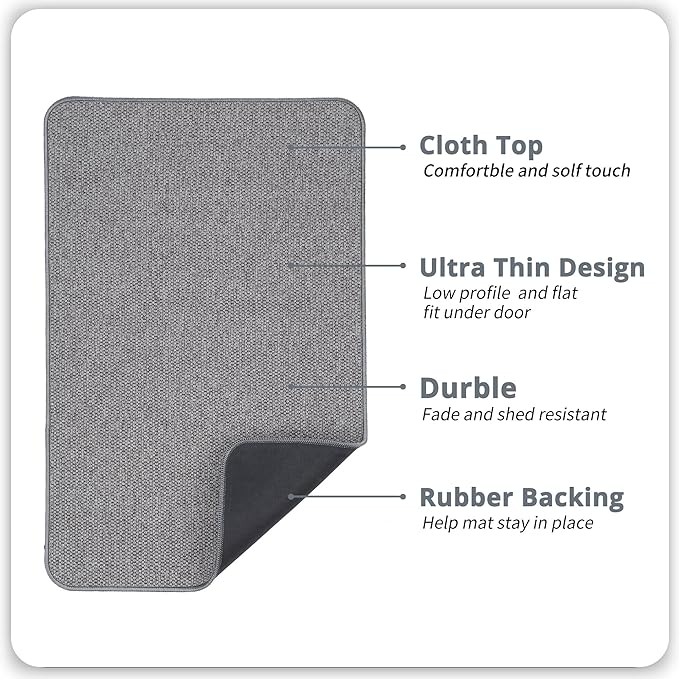 Bath Mat, Ultra Thin Bathroom Rugs, Rubber Bath Mats - Image 2