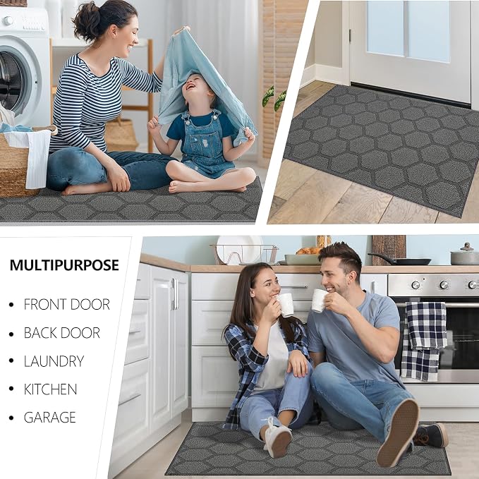 FONEYI Indoor Door Mat, Entrance Rug 24" x 36" Non-Slip Rubber Backing - Image 5