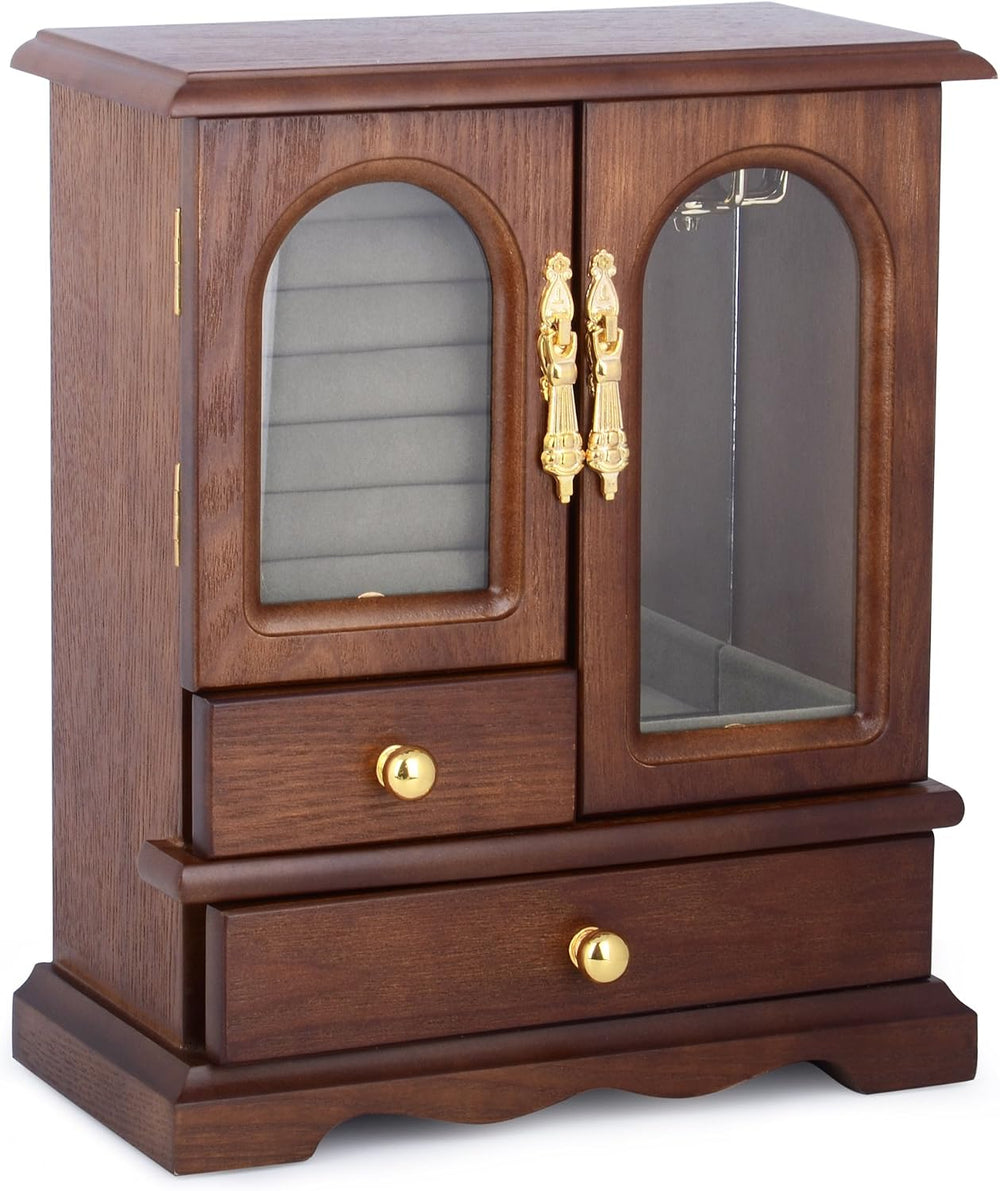 Kendal Wooden Jewelry Box for Women, Solid Jewelry Holder Organizer, Mothers ...