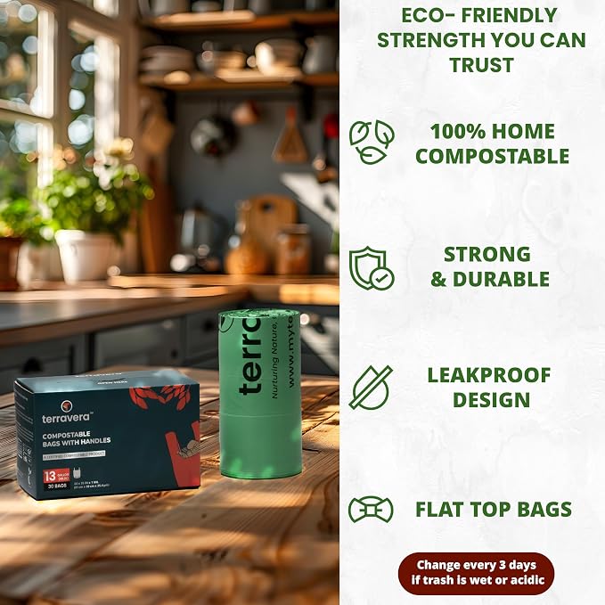 Compostable Trash Bags Bin Liners | BPI & OK Home Certified ASTM D6400 - Image 3