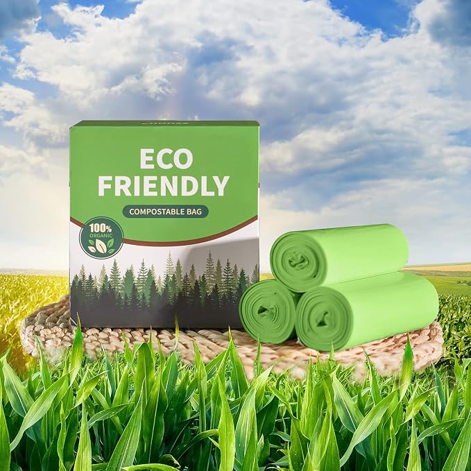 Compostable Trash Bags 2.6 Gallon 100 Counts Compost Small Garbage Bag - Image 7