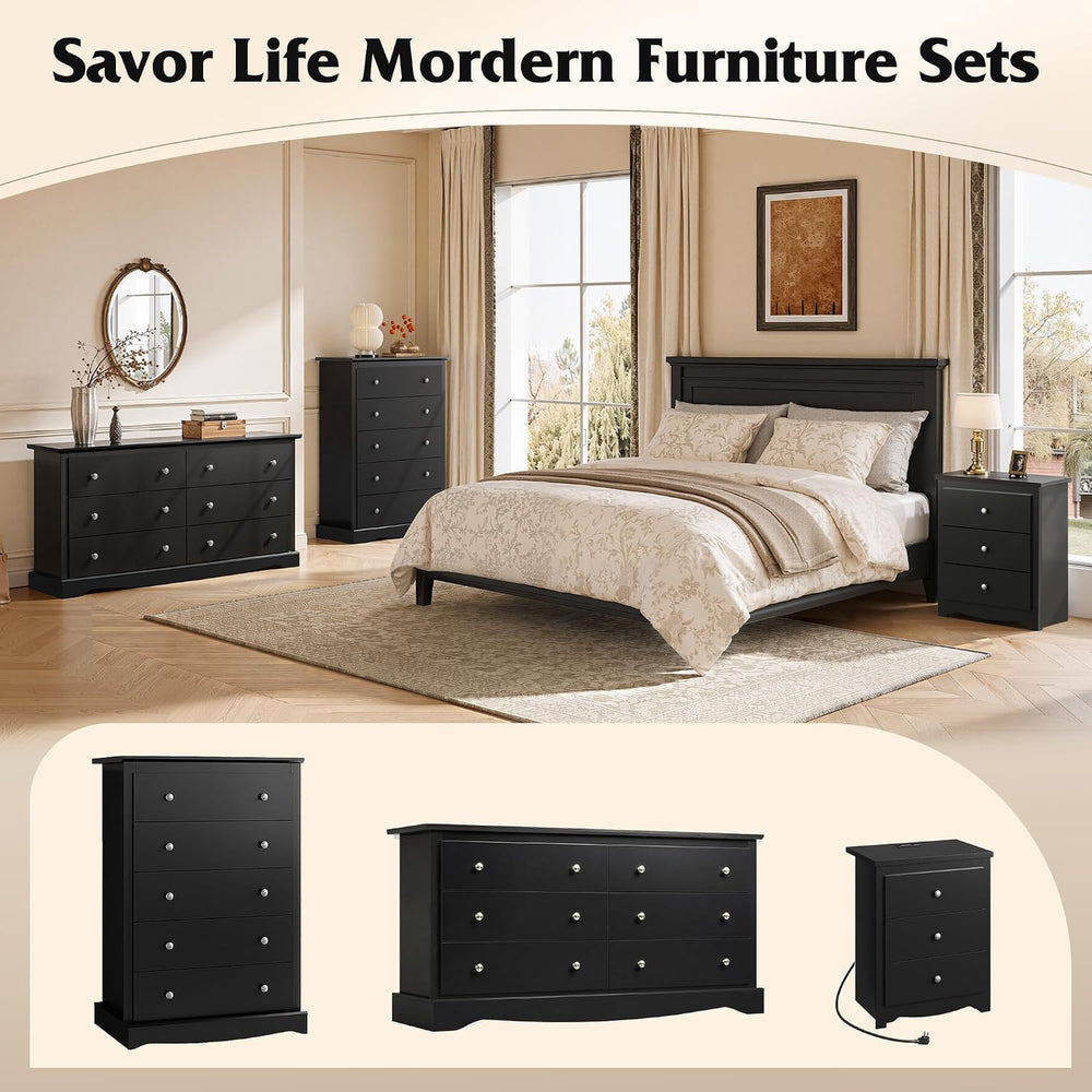 WLIVE 5 Drawer Dresser, 45" Tall Dresser for Bedroom with Exclusive Anti...