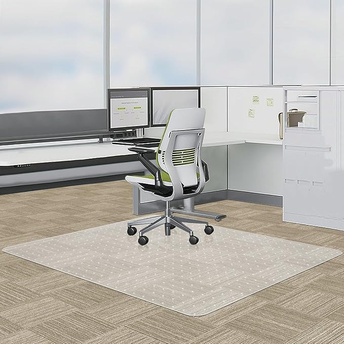 Large Chair Mat for Carpet, Easy Glide Plastic Carpet Floor Protector Mat for - Image 9