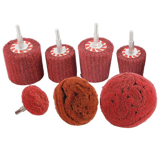 HighFree 7 PCS Non Woven Abrasive Buffing Polishing Wheels Drill Attachment Set - Image 9