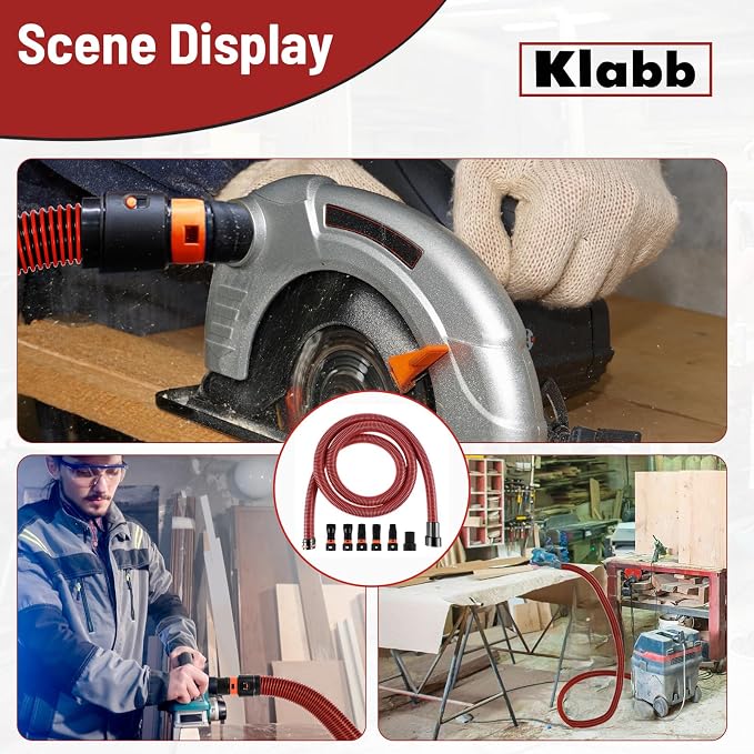 Klabb 16 Feet Dust Collection Hose Kit - Image 8